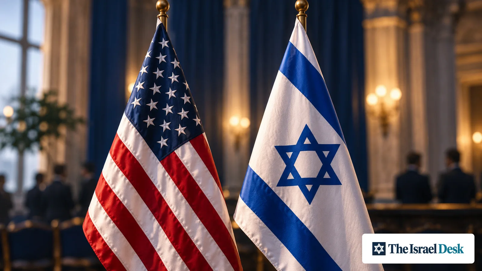US and Israeli flags
